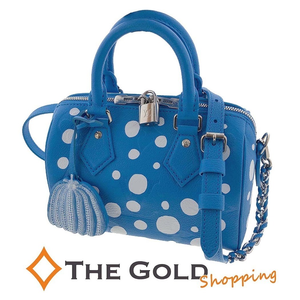 Louis Vuitton LV YK Speedy Monogram Empreinte 2Way Shoulder Bag Leather Blue